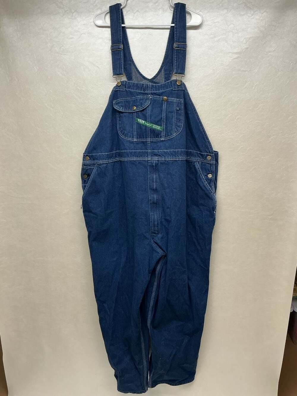 KEY Imperial Aristocrat of Overalls Vintage Denim Bib Overalls Men's 56x30